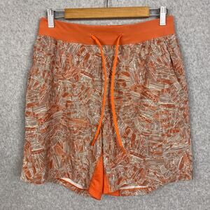 Lululemon Shorts Mens M T.H.E. Short Linerless Parallel Divide Warm Coral Multi